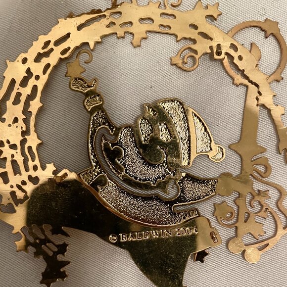 MAGICAL SANTA 77134.010 2004 Baldwin Brass 24Kt Gold Finished Brass Ornament VTG - Picture 6 of 8